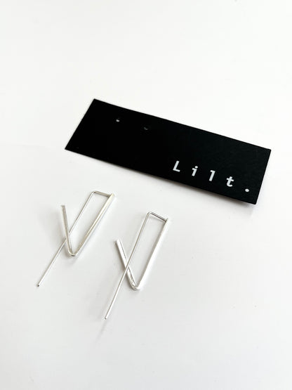 Bent-Back Bar on Threader Hook Earrings (#32)