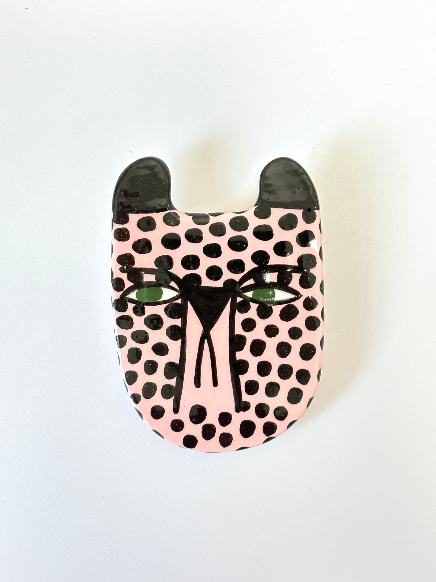 Mini Ceramic Wall Bud Vase by Studio Soph - Pink Cheetah