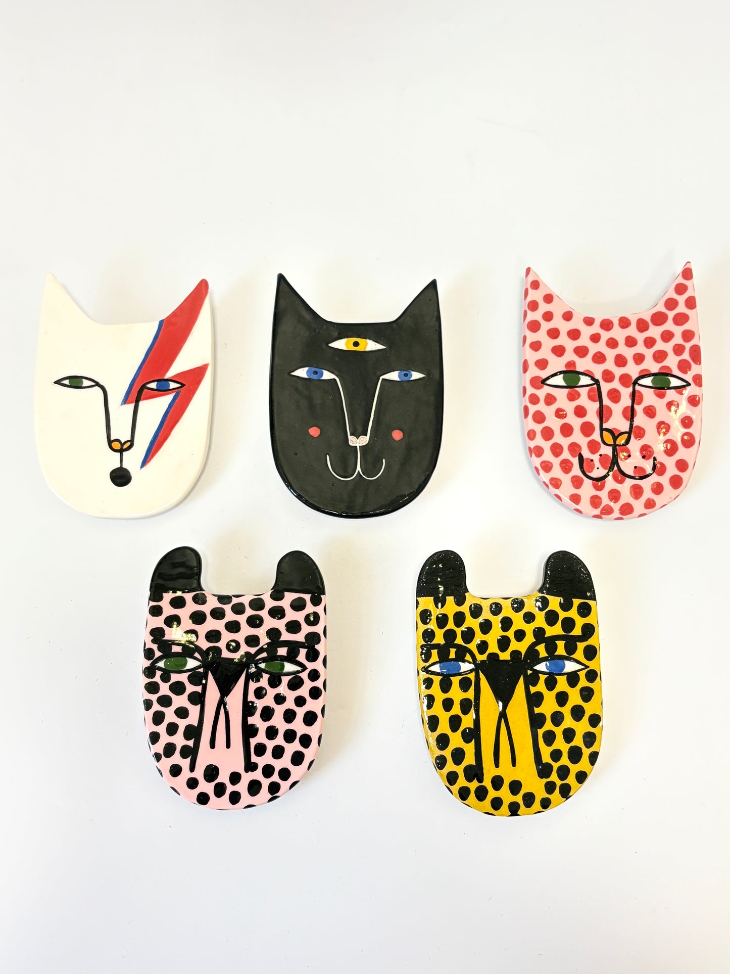 Mini Ceramic Wall Bud Vase by Studio Soph - Pink Cheetah
