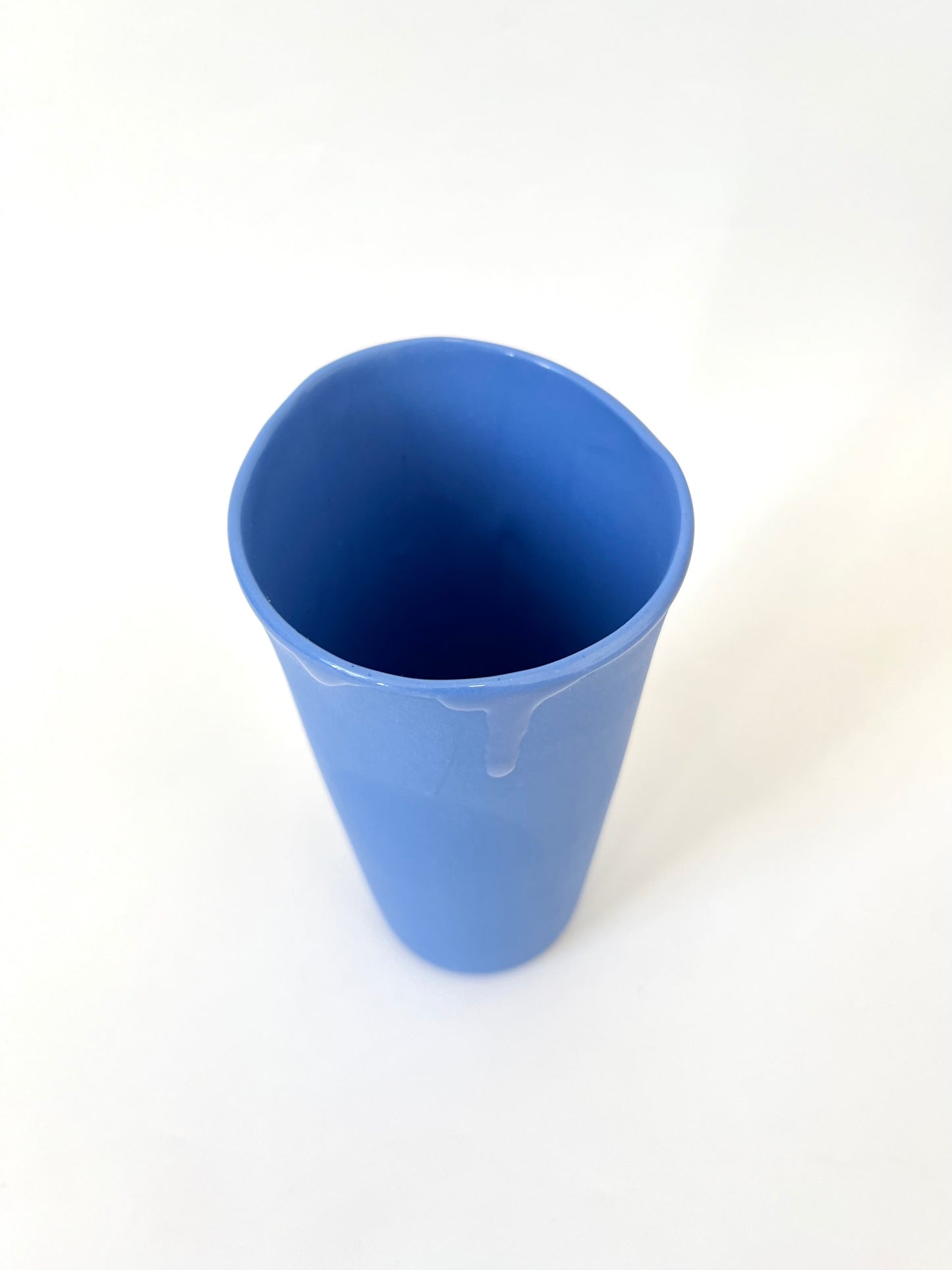 Hydrangea Blue Vessel - One of a Kind Ceramic - Tall 8 x 15cm