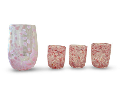 Pair of Handblown Shot Glasses - Soft Pink