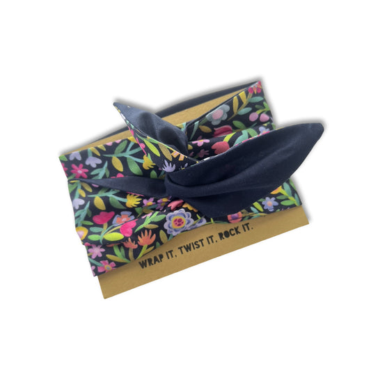 Girlband - Vibrant Florals / Black