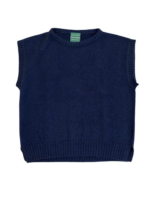 Serene Possum Merino Vest - Midnight Blue