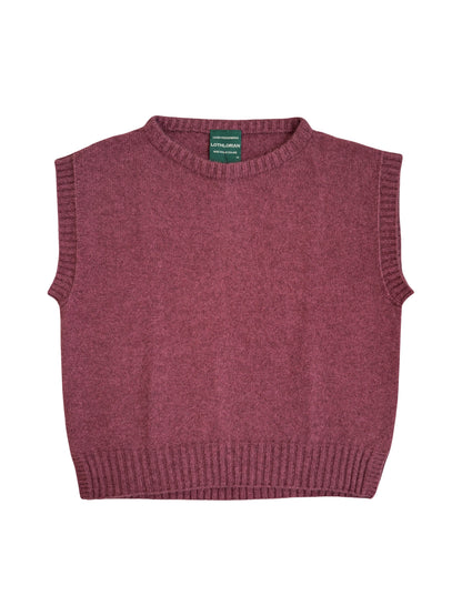 Serene Possum Merino Vest - Orchid