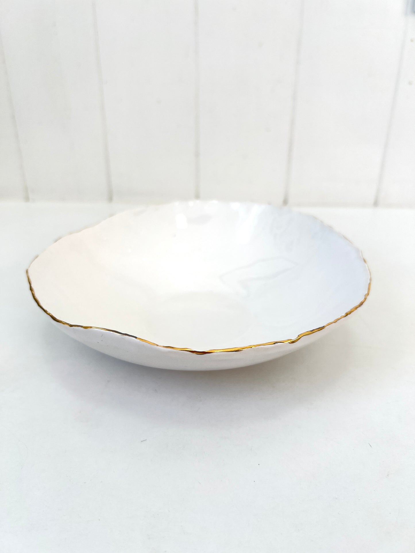 Organic Gold Rimmed Bowl