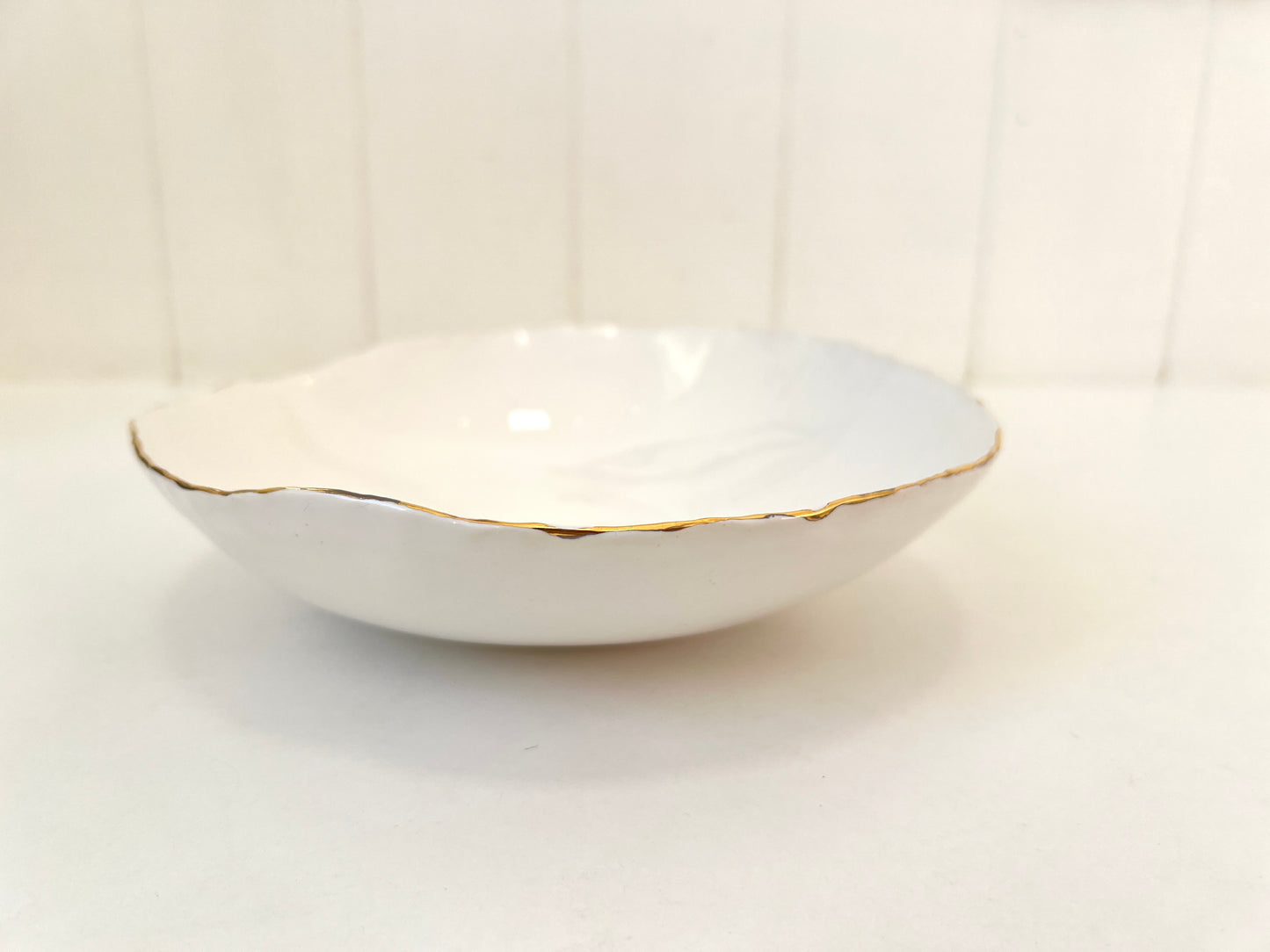 Organic Gold Rimmed Bowl