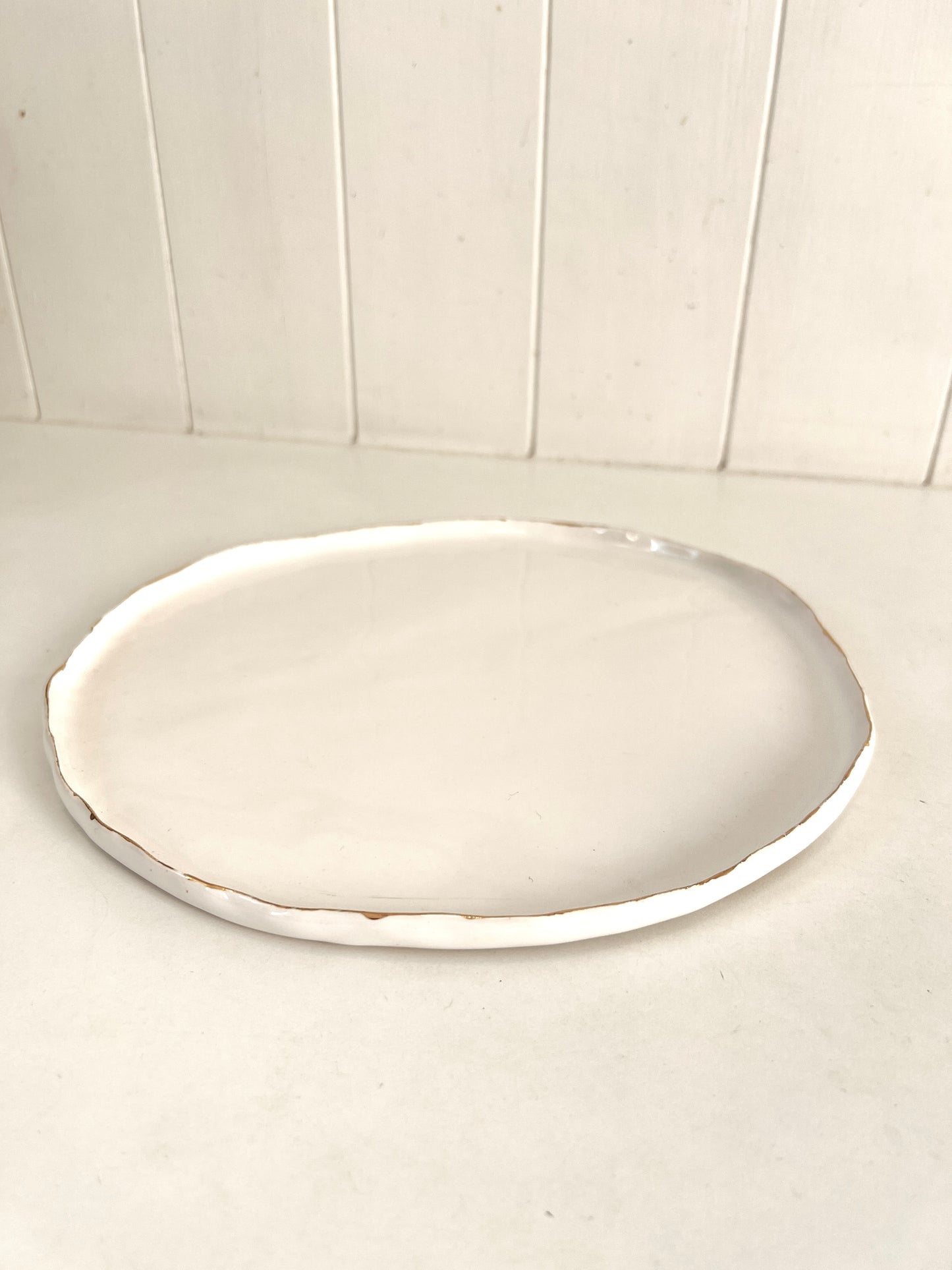 Organic Gold Rimmed Plate