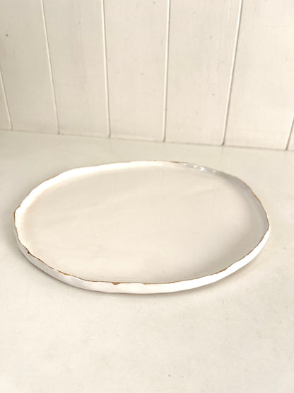 Organic Gold Rimmed Plate