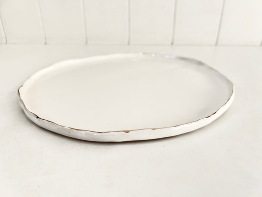 Organic Gold Rimmed Plate