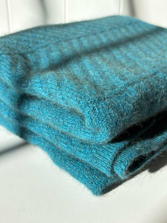 Possum Merino Chevron Wrap - Teal