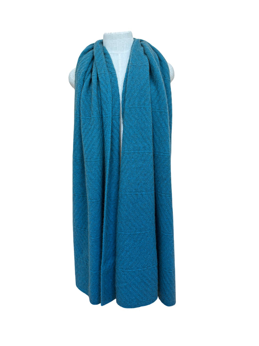 Possum Merino Chevron Wrap - Teal