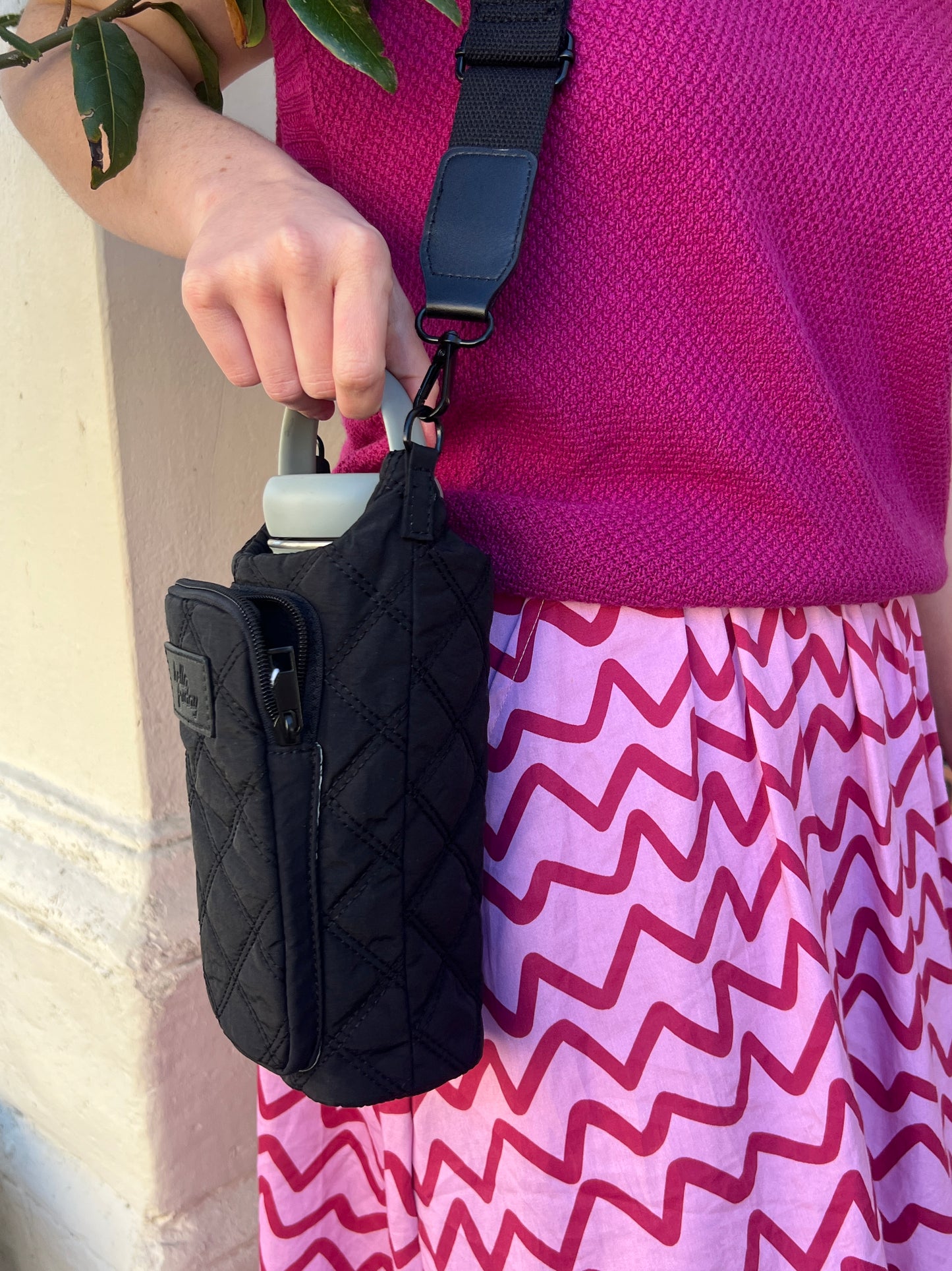 Cross-body bottle bag - Blush Pink