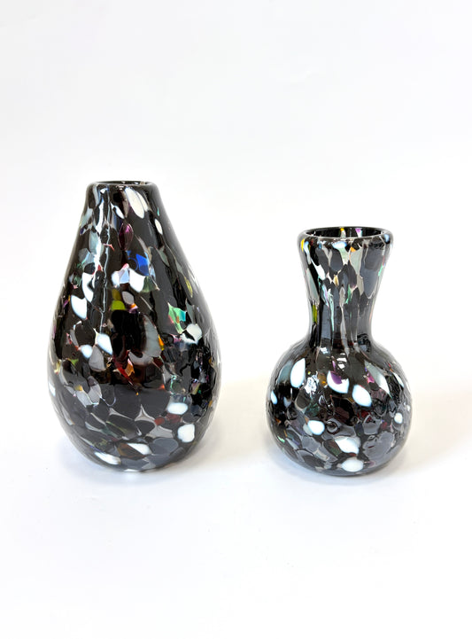 Handblown Glass Diffuser/Vase - Black & White