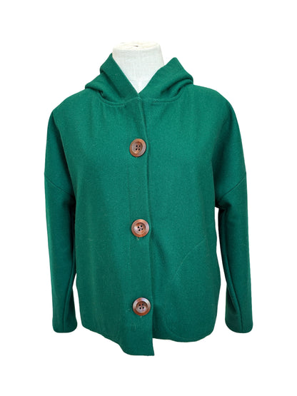 "Ava" Wool Blend Jacket - Emerald Green