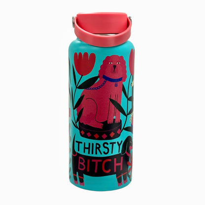 "Thirsty Bitch" Illustrated 1L Drink Bottle by Studio Soph