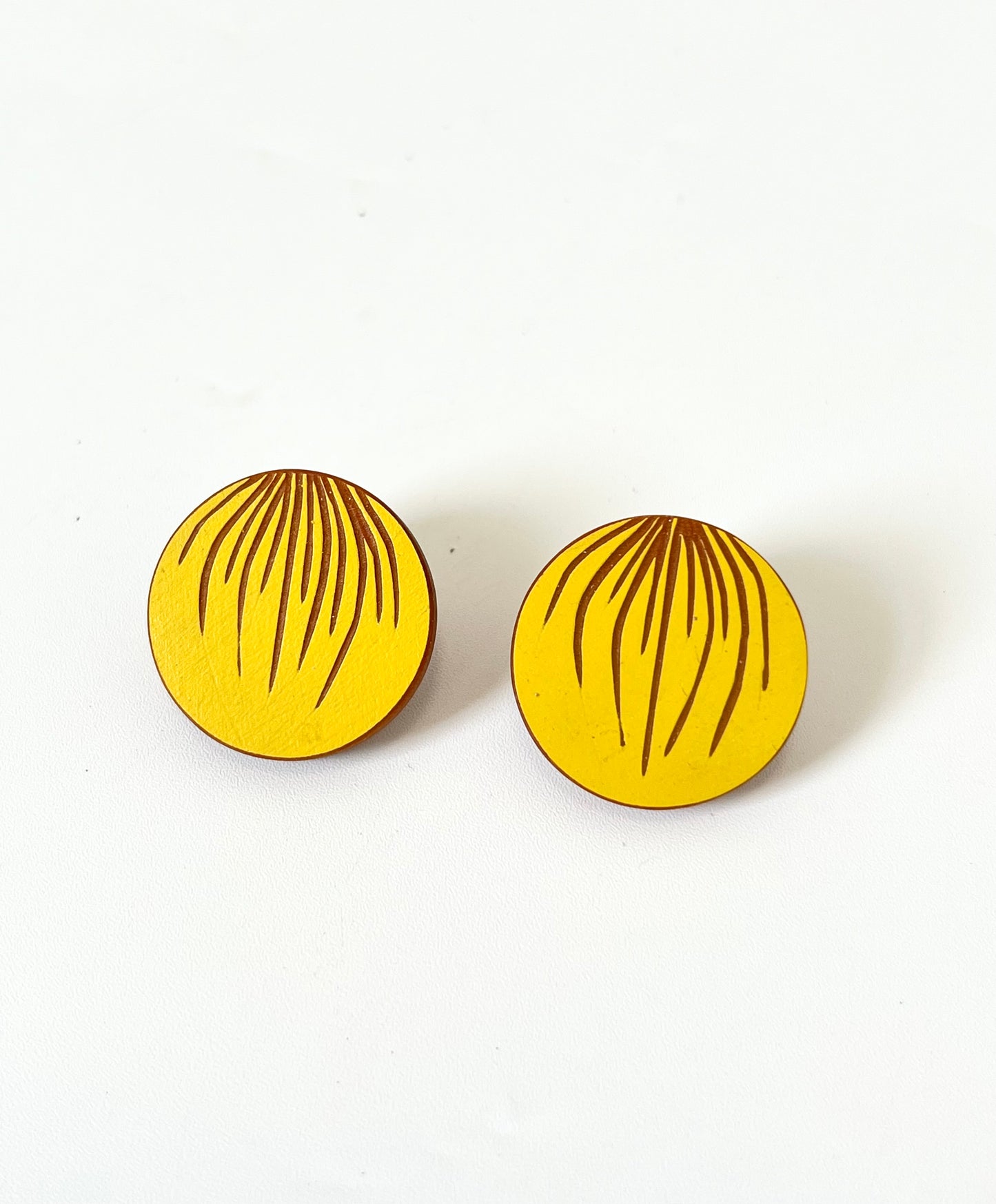 Statement Studs - Yellow