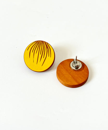 Statement Studs - Yellow