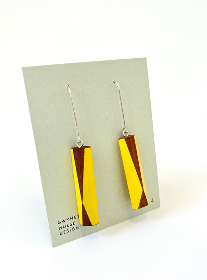 Rod Earrings - Yellow