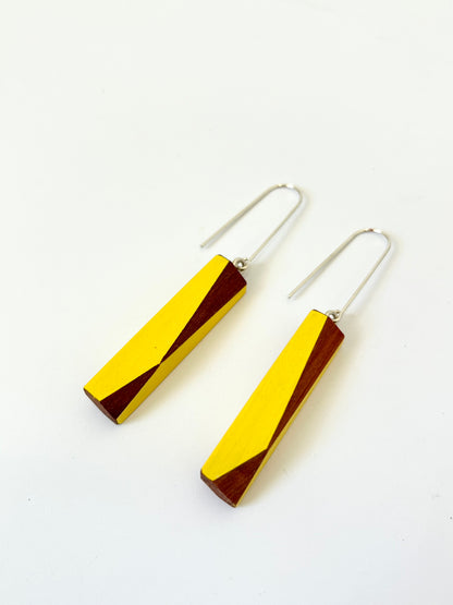 Rod Earrings - Yellow
