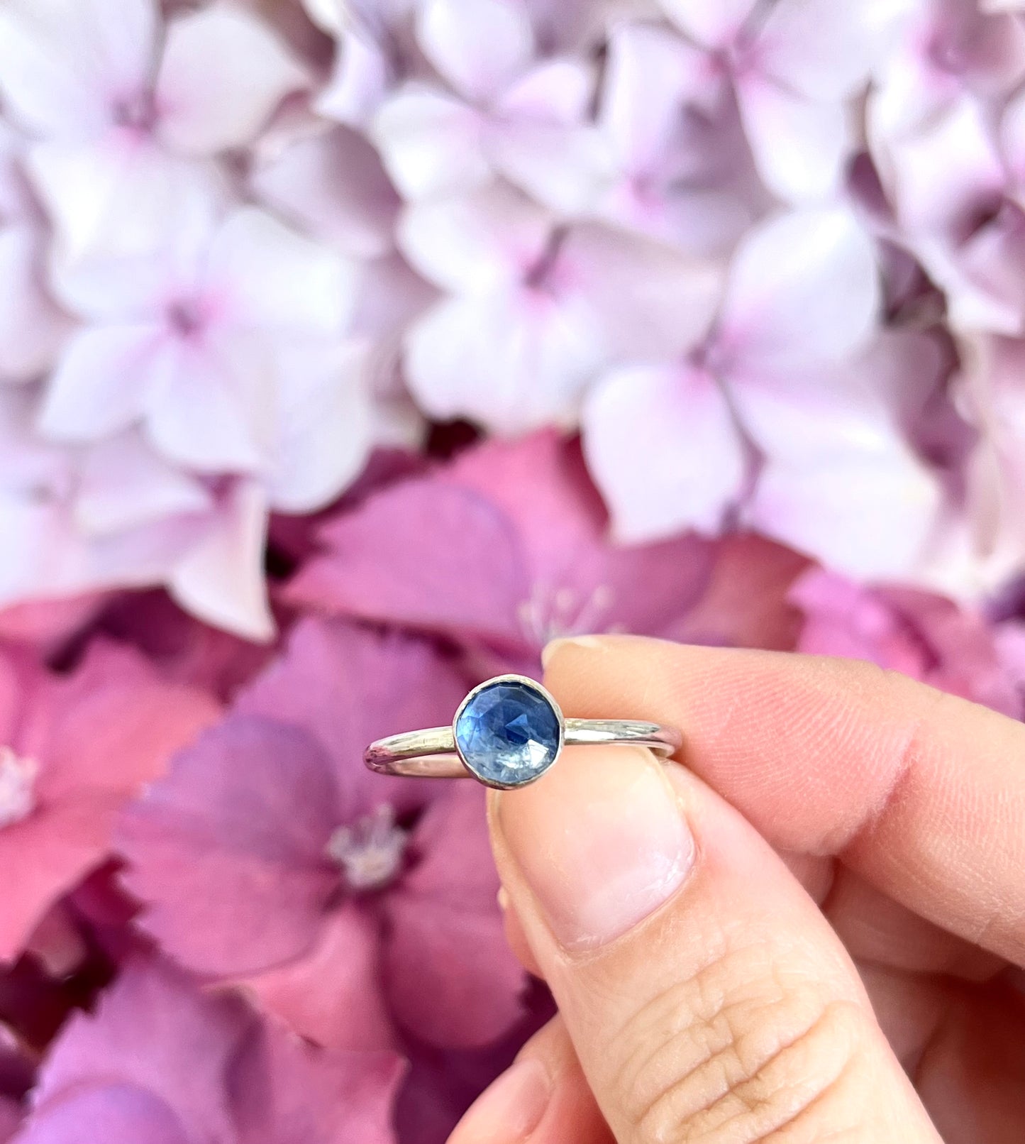 Blue Kyanite Ring - Sterling Silver - Size Q