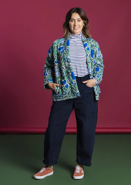 Quilted Jacket - Euni Green/New Muse Blue