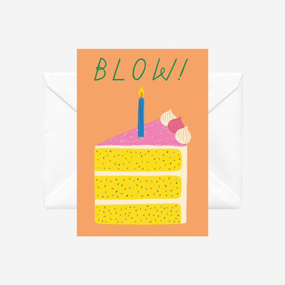 Blow! - illustrated card by Crissie Rodda
