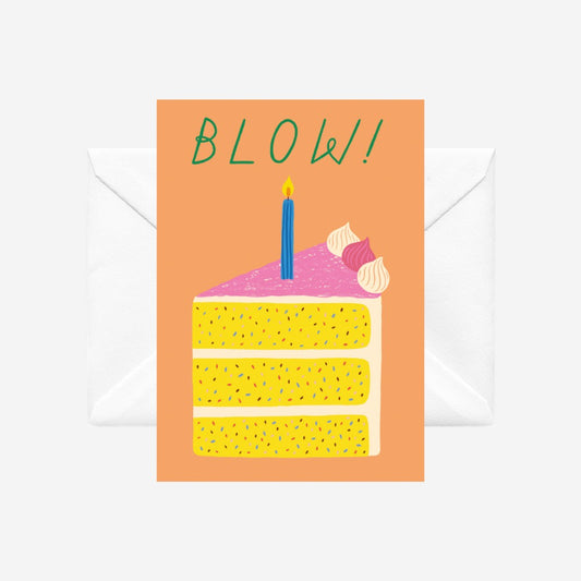 Blow! - illustrated card by Crissie Rodda