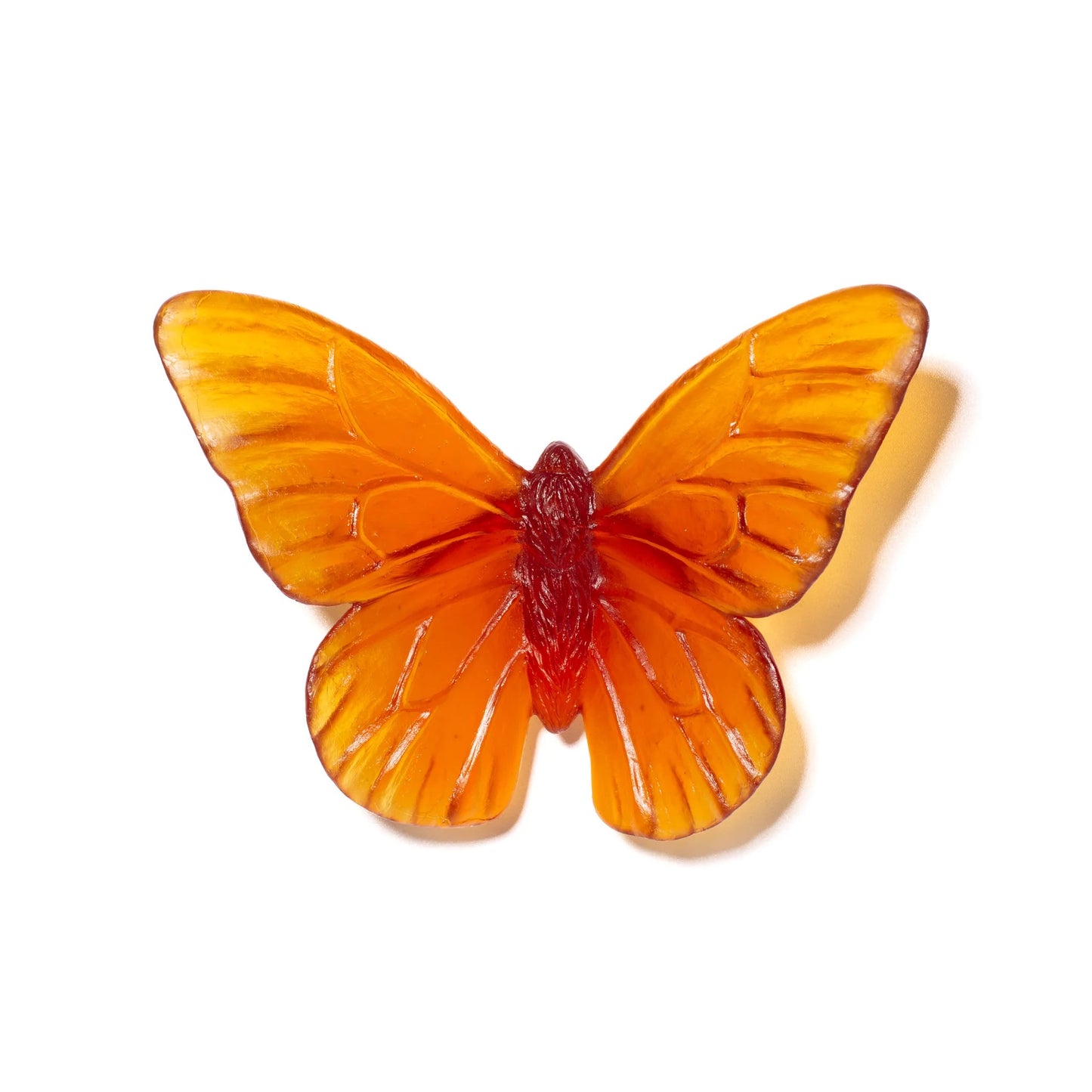 Dark Orange Red Monarch Glass Butterfly Artwork - Classic Large - by Luke Jacomb