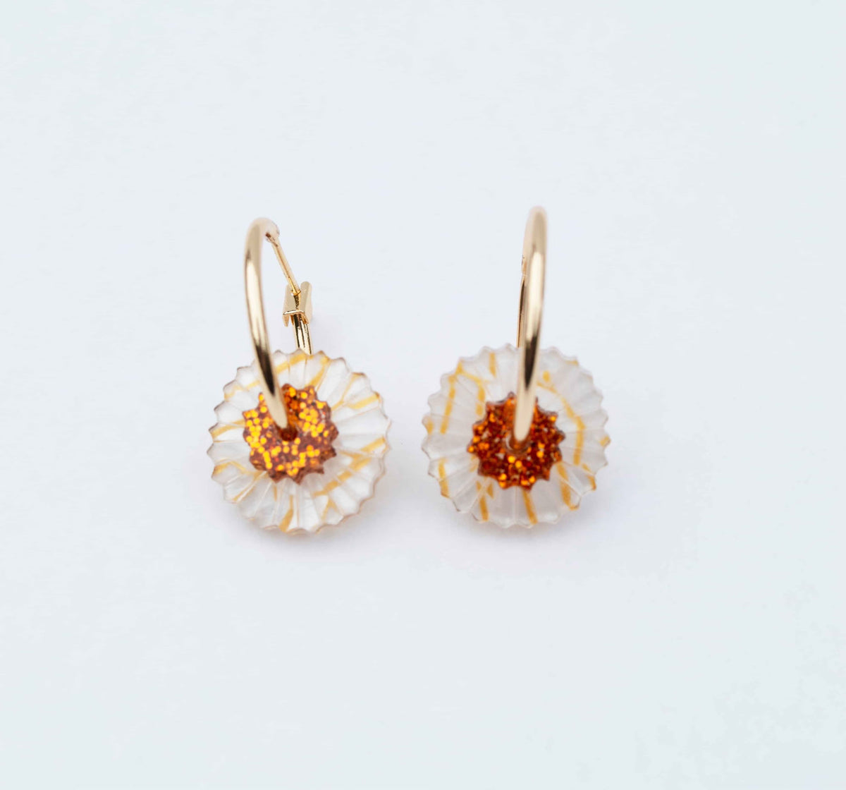 Viva Earrings - Pearl/Orange