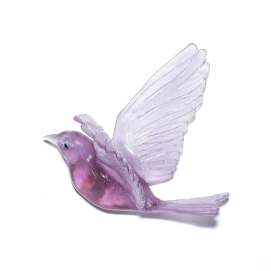 Stitchbird  / Hihi - Purple - Glass Wall artwork by Luke Jacomb