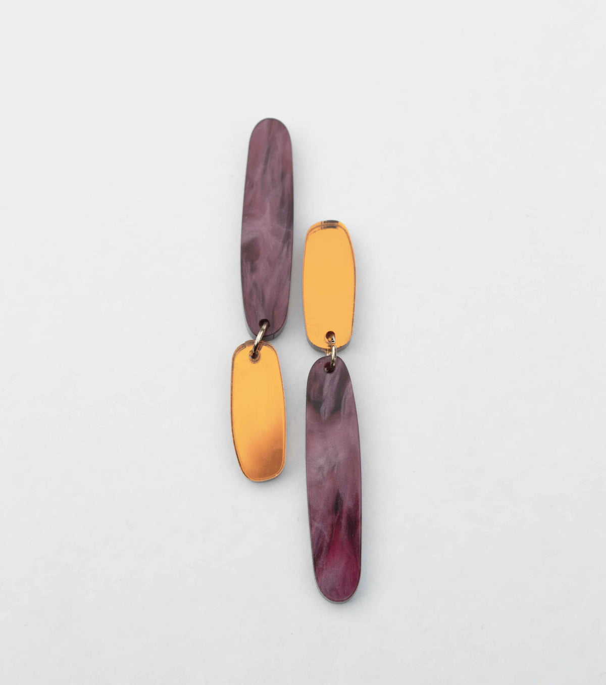 Tango Earrings - Merlot/Orange