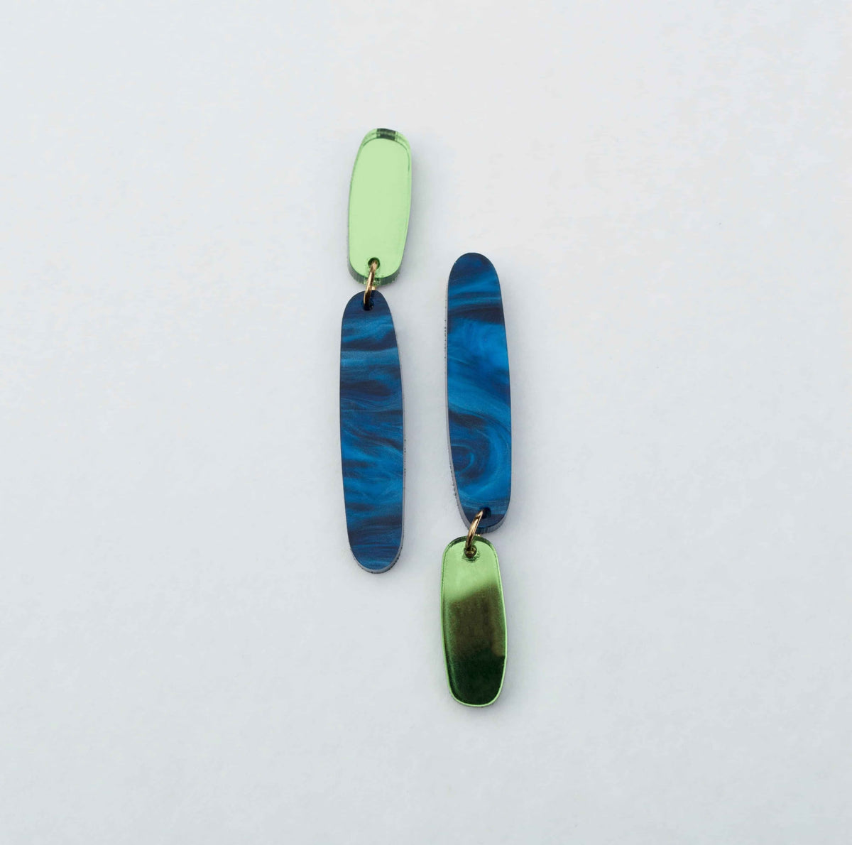 Tango Earrings - Cobalt/Lime