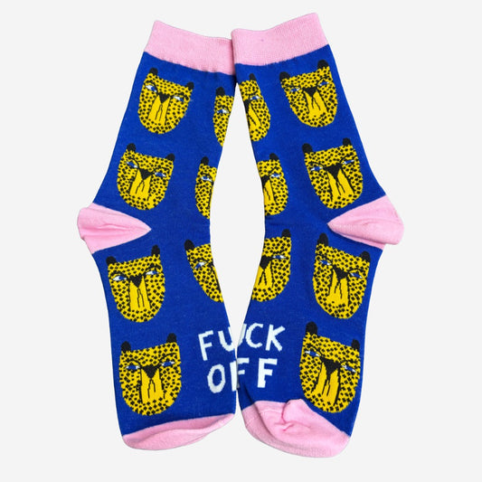 Socks by Studio Soph - Cheetah - Fuck Off