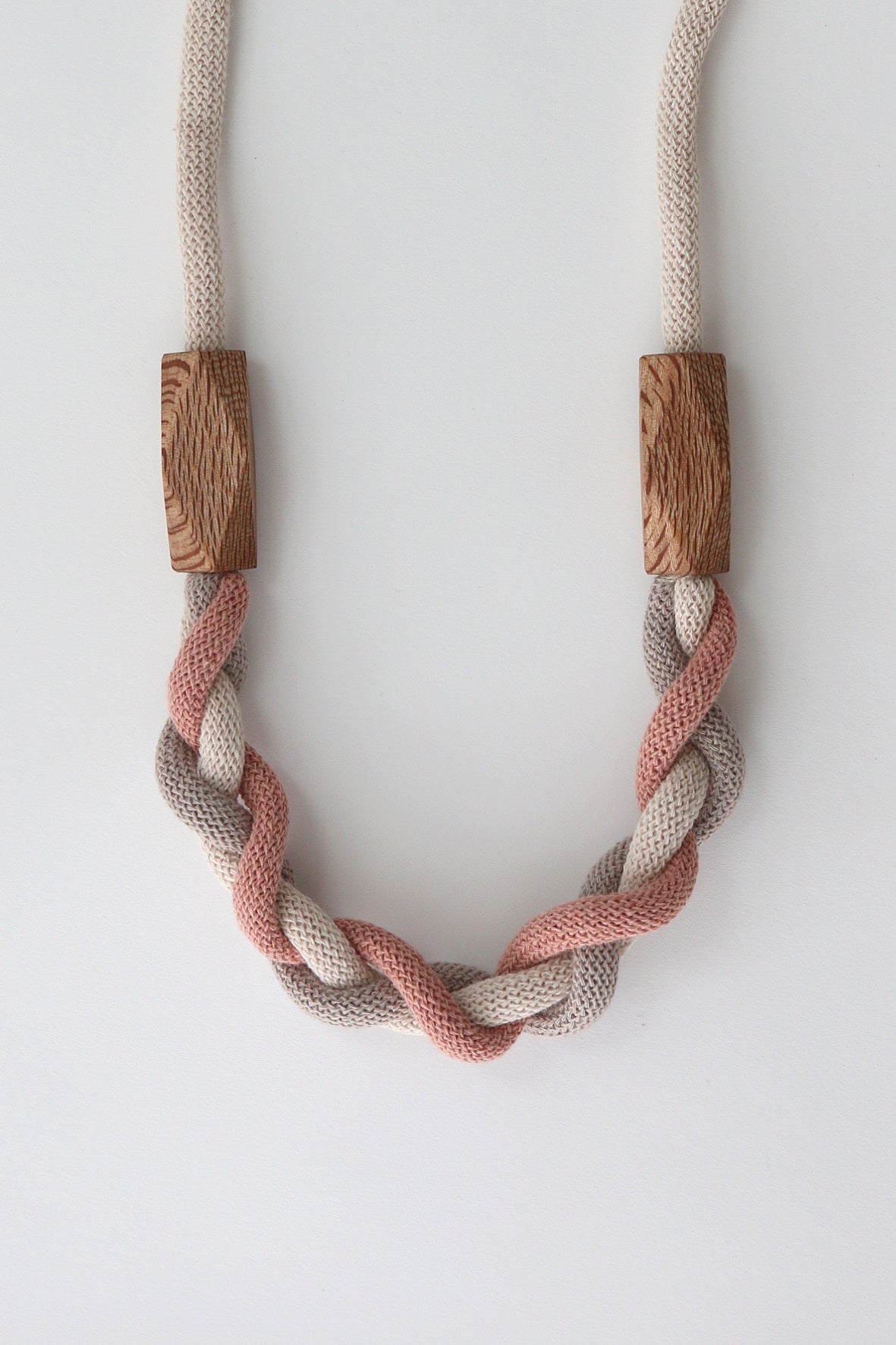 Twisted Rope Necklace - Blush