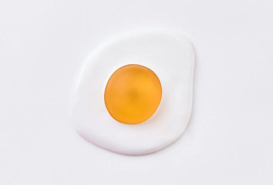 Fried Egg - Glass Candy Art by Simon Lewis Wards