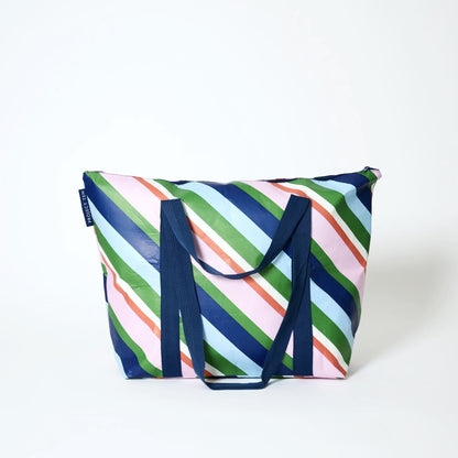 Medium Zip Tote Bag - Rugby Stripe