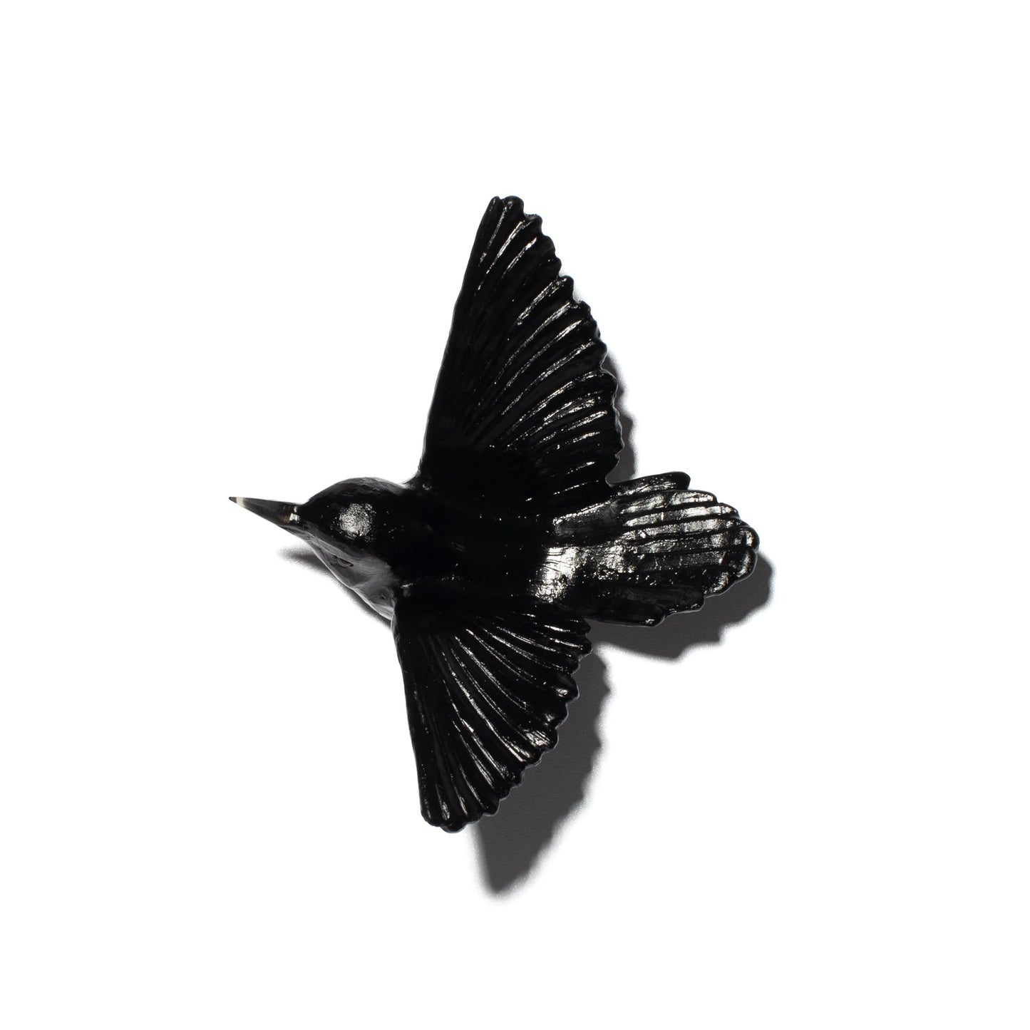 Tomtit / Kōmiromiro - Solid Black - by Luke Jacomb Studio