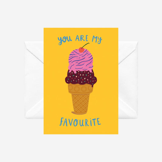 You Are My Favourite - illustrated card by Crissie Rodda