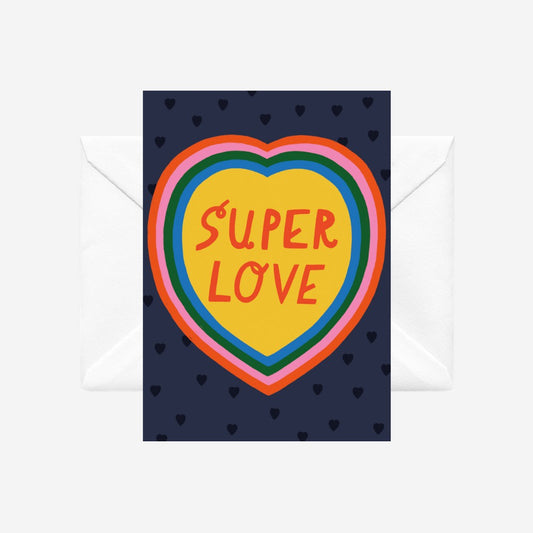 Super Love - illustrated card by Crissie Roda