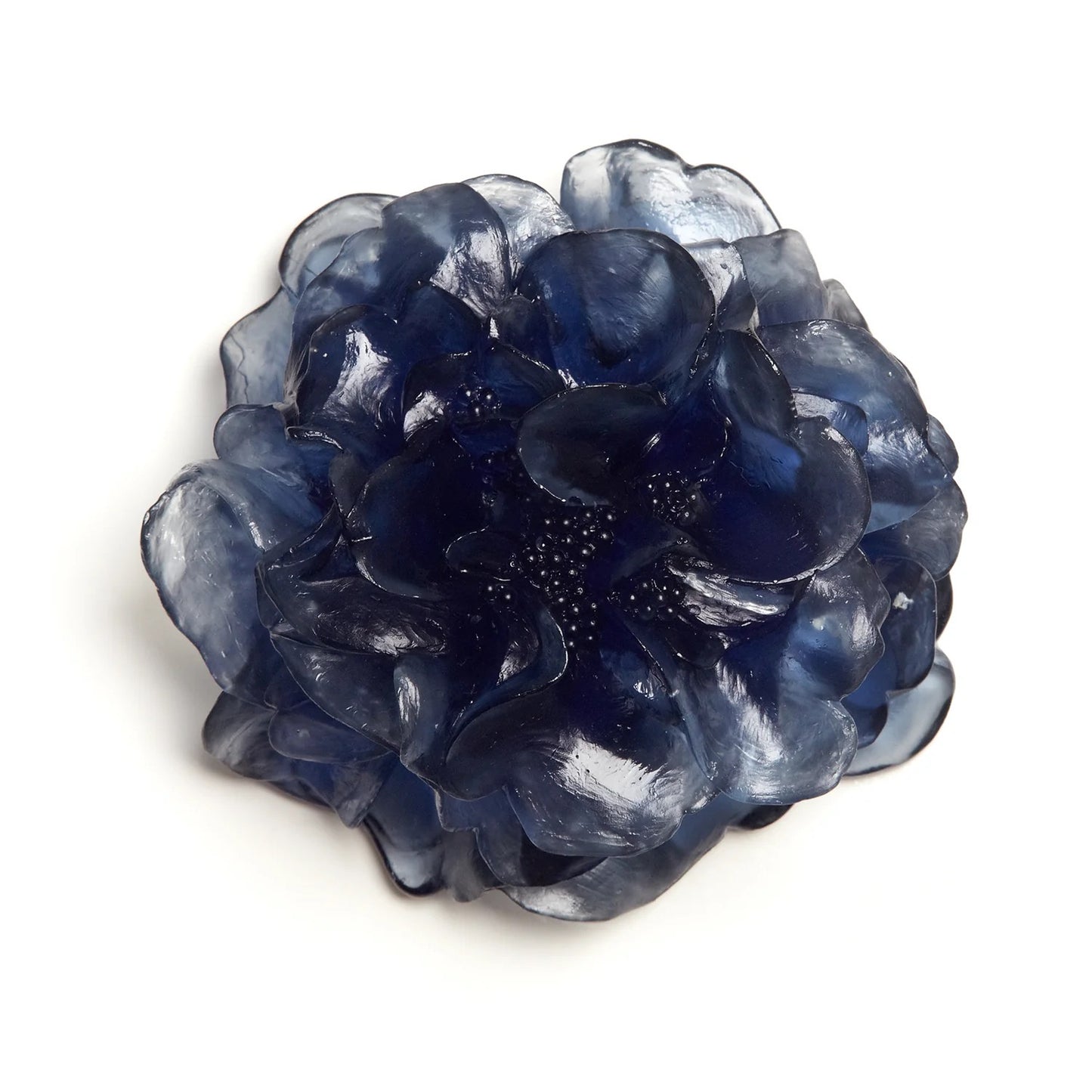 Camelia - Steel Blue - Glass wall artwork by Luke Jacomb