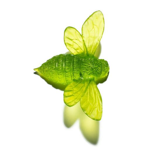 Bee (Wings Out) - Lime - Glass Artwork by Luke Jacomb