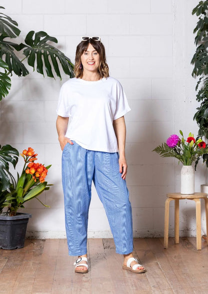 Balloon Pant - Thin Pin Blue