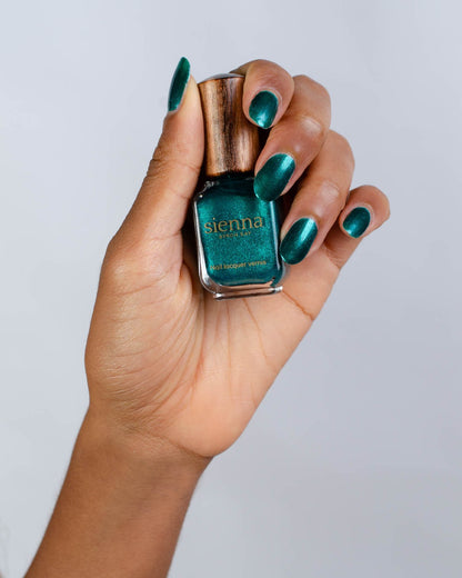 'Unity' Peacock Green Shimmer Nail Polish - 10ml