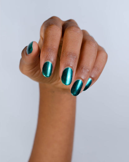 'Unity' Peacock Green Shimmer Nail Polish - 10ml