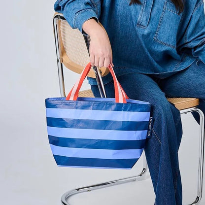 Mini Tote - Blue Stripe