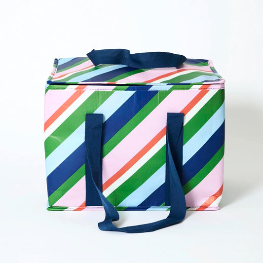 Large Insulated Tote - Rugby Stripe