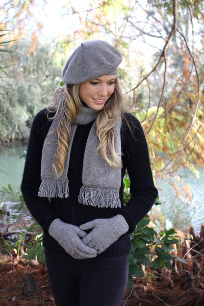 Possum Merino Beret - Light Blue