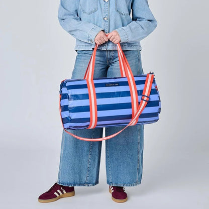 Barrel Bag - Blue Stripe