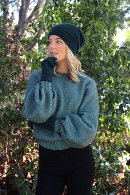 Possum Merino Turn Back Beanie - Tasman