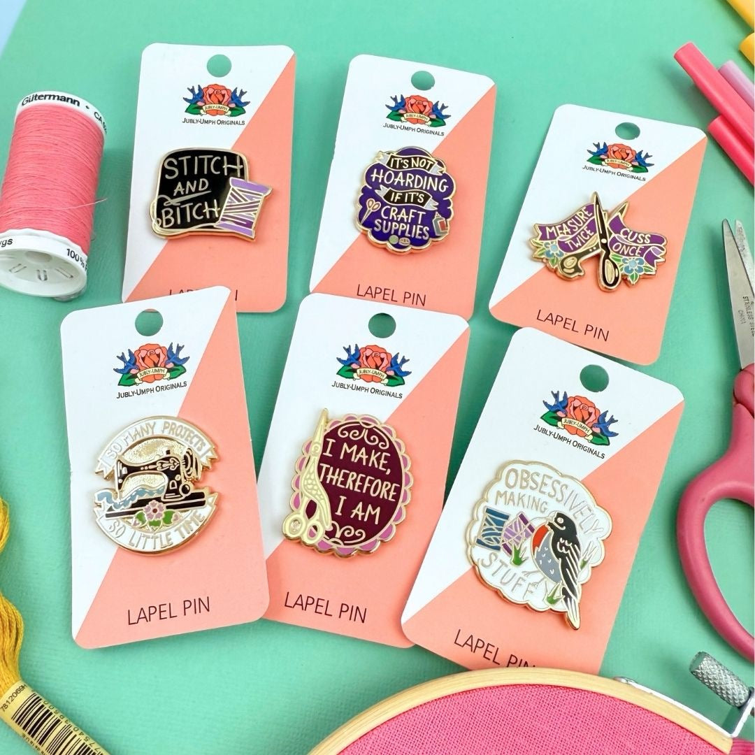 It's Not Hoarding if its Craft Supplies - Enamel Lapel Pin